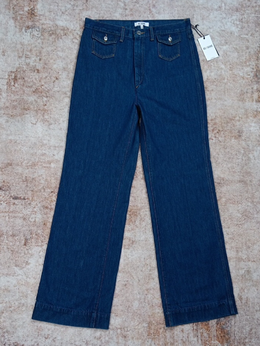 Re/Done 70's Pocket Wide Leg Jeans Womens Size 30 New